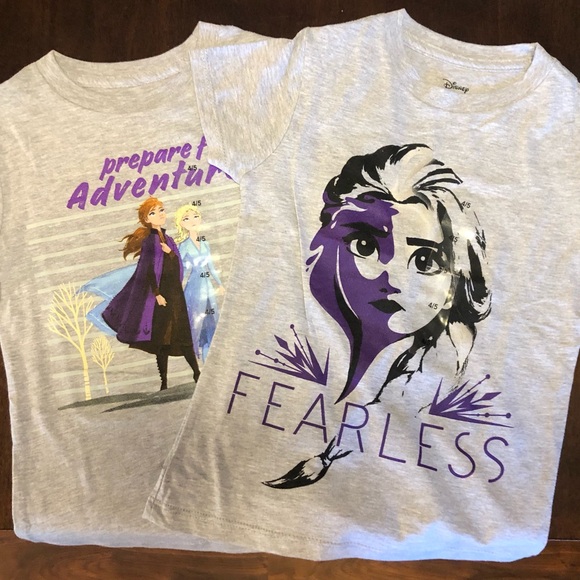 Set of Frozen Elsa Anna 4/5 Girls Shirts NWT - Picture 1 of 10